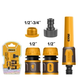 JUEGO PUNTERO Y ACOPLES PARA MANGUERA 1/2″